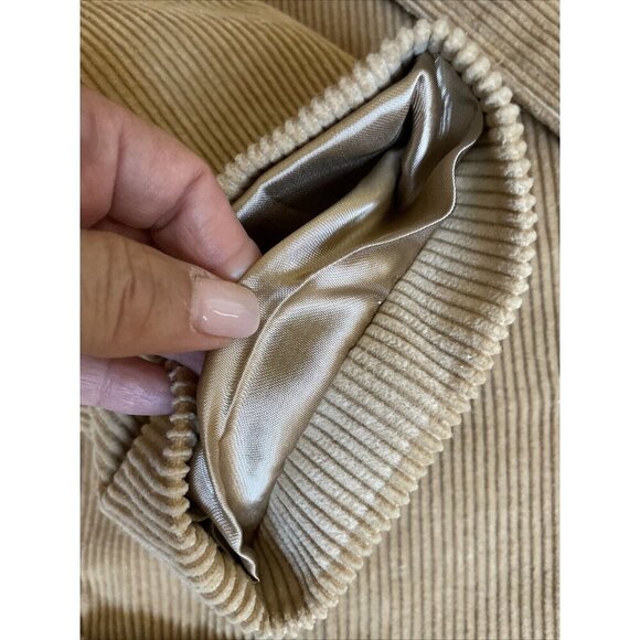 Vintage Giorgio Sant Angelo Corduroy Blazer Women's 12 Beige Patch Pockets 80s - Picture 13 of 13